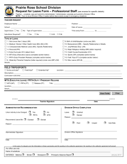 Professional Staff - Prairie Rose School Division