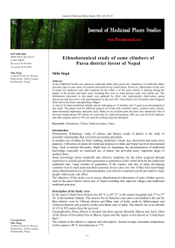 - Journal of Medicinal Plants Studies