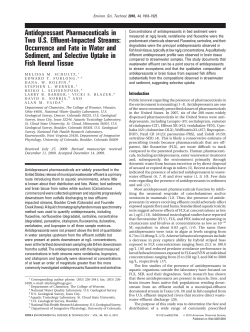 Antidepressant Pharmaceuticals in Two US