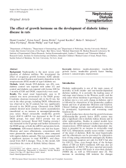 The effect of growth hormone on the development of diabetic kidney