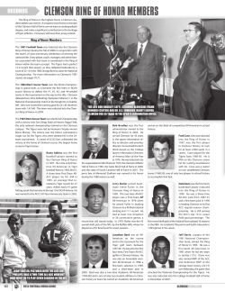 CLEMSON RING OF HONOR MEMBERS