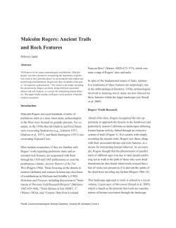Malcolm Rogers: Ancient Trails and Rock Features