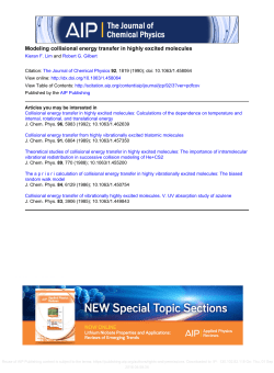 Modeling collisional energy transfer in highly excited molecules