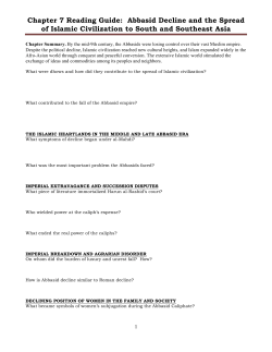 Chapter 7 Reading Guide: Abbasid Decline and the Spread of