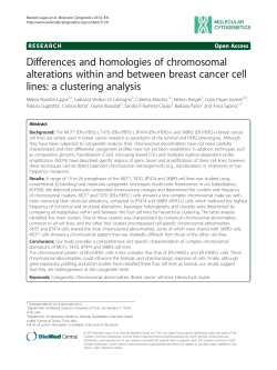 Differences and homologies of chromosomal alterations within and