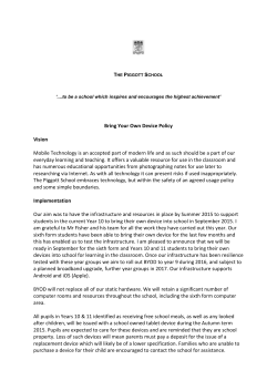 BYOD Policy 2015 - The Piggott School