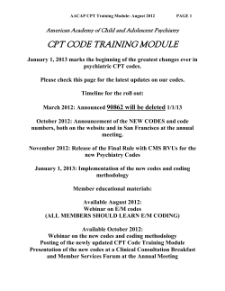 CPT Code Training Module