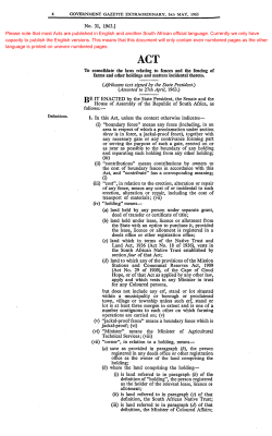 Fencing Act - South African Government