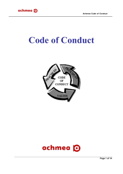 Achmea code of conduct