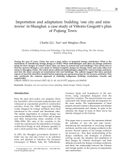 Importation and adaptation: building `one city and nine towns` in