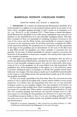 manifolds without conjugate points