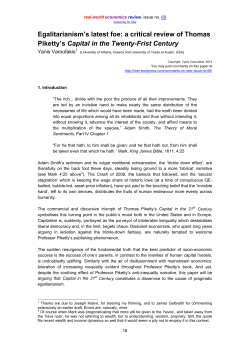 Egalitarianism`s latest foe: a critical review of Thomas