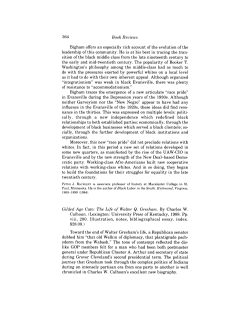 Book Reviews Gilded Age Cato: The Life of Walter Q. Gresham. By