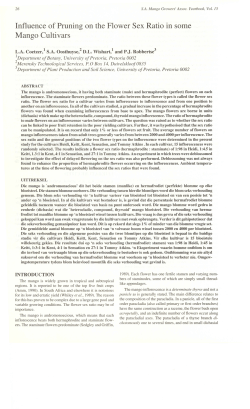 Influence of Pruning on the Flower Sex Ratio in