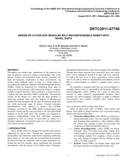 Proceedings of - CMANTIC Robotics Lab