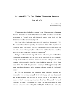 The First `Modern` Disaster (but if modern, how is it so?)