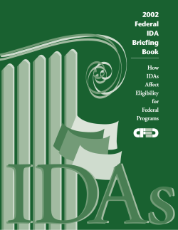 2002 Federal IDA Briefing Book - Center on Budget and Policy