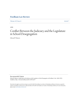 Conflict Between the Judiciary and the Legislature in School
