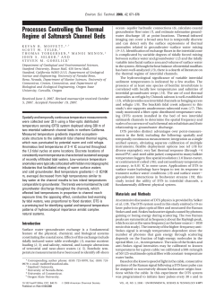 Processes Controlling the Thermal Regime of Saltmarsh Channel