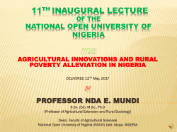 11th Inaugural Lecture - National Open University of Nigeria