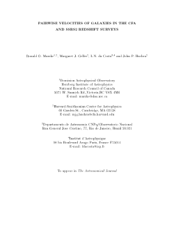 PAIRWISE VELOCITIES OF GALAXIES IN THE CFA AND SSRS2