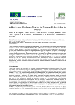 A Continuous Membrane Reactor for Benzene Hydroxylation