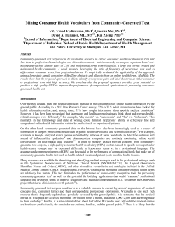 Mining Consumer Health Vocabulary from Community