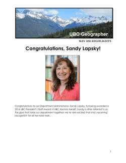 Congratulations, Sandy Lapsky!