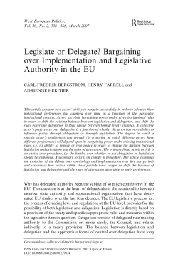 Legislate or Delegate? Bargaining over