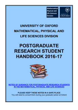 Divisional - Mathematical Physical and Life Sciences Division