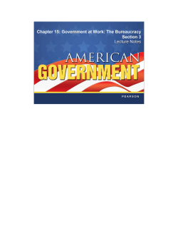 Chapter 15: Government at Work: The