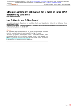 Efficient cardinality estimation for k-mers in large DNA