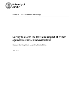 Survey to assess the level and impact of crimes against businesses