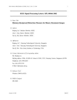 Distance-Reciprocal Distortion Measure for Binary Document Images