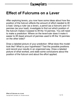 Effect of Fulcrums on a Lever