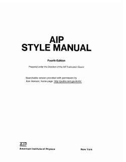 AIP Style Manual