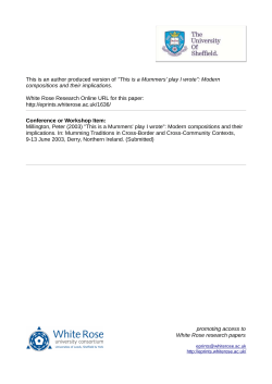 This is a Mummers` play I wrote