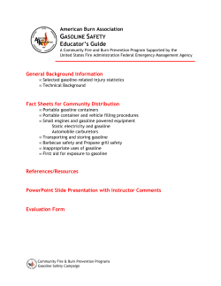 Gasoline Safety Educator`s Guide