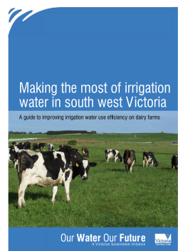 Making the most of irrigation water in south west