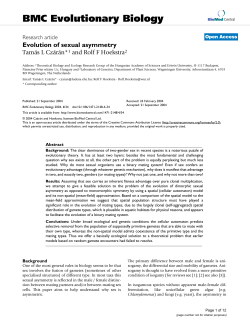 Evolution of sexual asymmetry