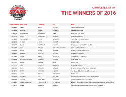 the winners of 2016 - StarsLotteryAlberta.ca