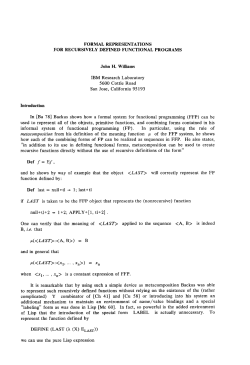 Formal Representations for Recursively Defined Functional Programs