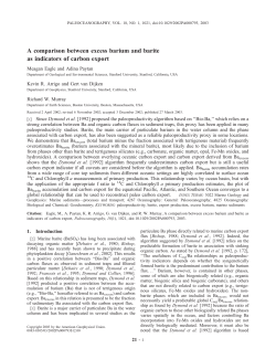 A comparison between excess barium and barite as indicators of