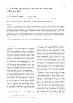 Otterstatter Thomson intestinal bumble bee pathogen 2006