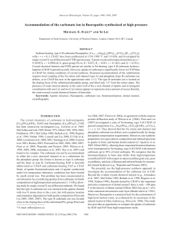 Accommodation of the carbonate ion in fluorapatite synthesized at