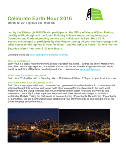 Celebrate Earth Hour 2016 - Green and Healthy Schools Academy