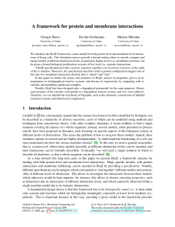 A framework for protein and membrane interactions
