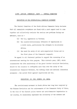 SOUTH AFRICAN COMMUNIST PARTY