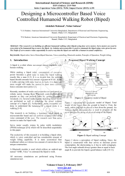 Designing a Microcontroller Based Voice Controlled Humanoid