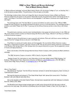 MSJC to Host "Black and Brown Anthology" Part of Black History